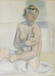 Femme Nue Assise by Maurice Barraud