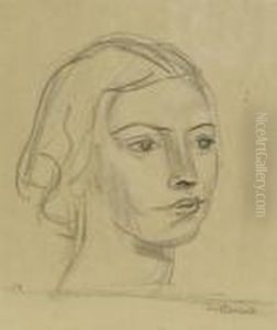 Portrait De Jeune Femme by Maurice Barraud