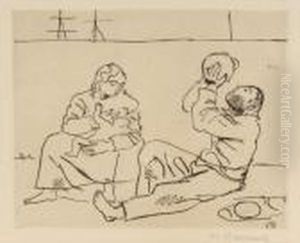Famille De Pecheurs by Maurice Barraud