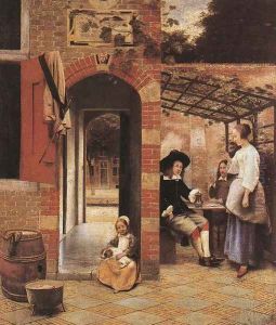 Drinkers in the Bower by Pieter De Hooch