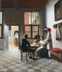 Cardplayers in a Sunlit Room