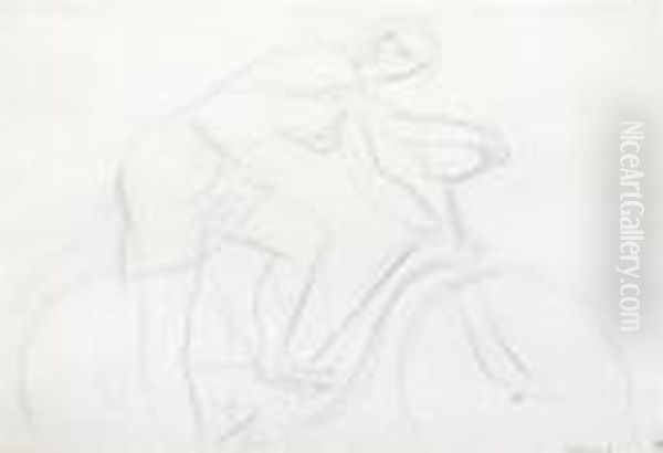 Woman On Bicycle - view 1