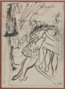 Jeune Fille A La Terrasse