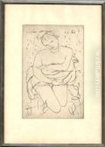 Liegender Halbakt by Maurice Barraud