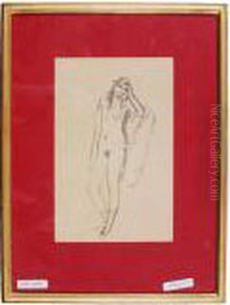 Young Female Nude Standing. - view 1