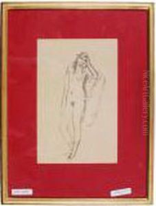 Young Female Nude Standing.