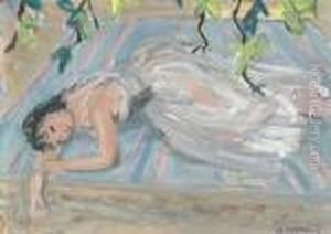 Liegende Balletttanzerin by Maurice Barraud