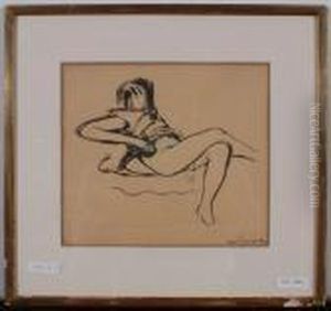 Reclining Woman. by Maurice Barraud