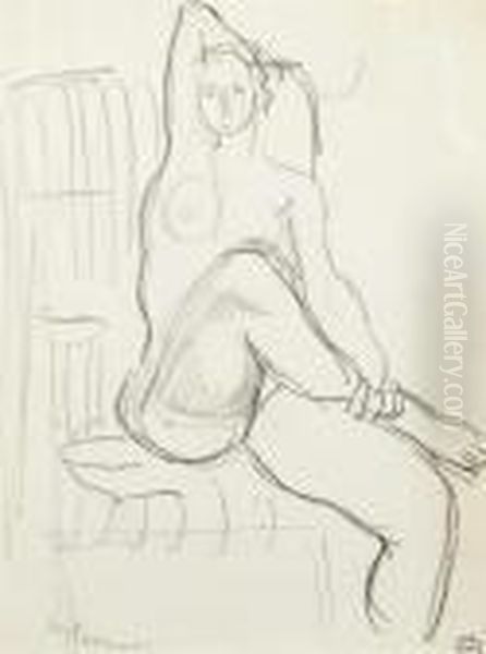 Seated Female Nude. - view 1