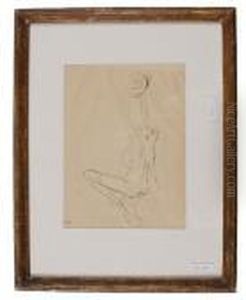 Woman With Mask. by Maurice Barraud