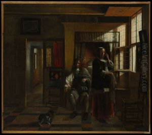 Interior with a Young Couple early 1660s
