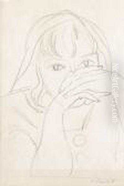 Frau Mit Gefalteten Handen. - view 1