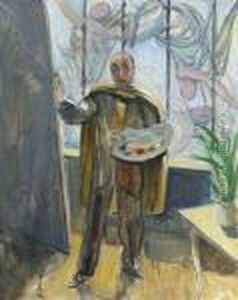 Selbstbildnis Im Atelier. by Maurice Barraud