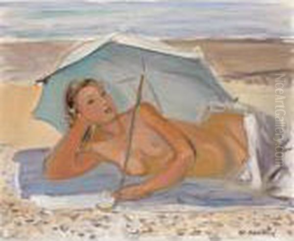 Baigneuse Sous L'ombrelle Verte
Bather Under A Green Umbrella - view 1