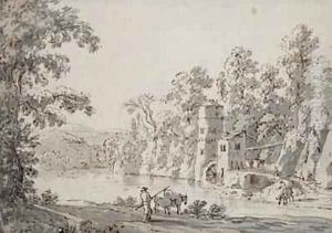 The Watermill by the Ford by Jan Hackaert