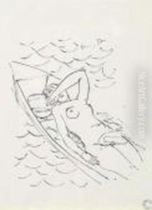Femme Dans Un Bateau by Maurice Barraud