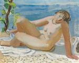 "baigneuse". by Maurice Barraud