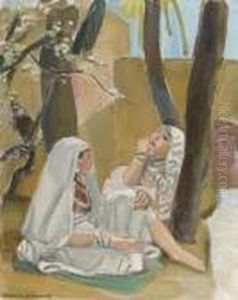 Zwei Algerierinnen. by Maurice Barraud