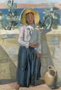 "femme A La Cruche". by Maurice Barraud