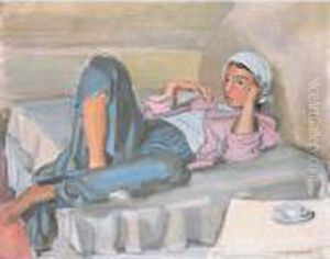Ruhendes Madchen by Maurice Barraud