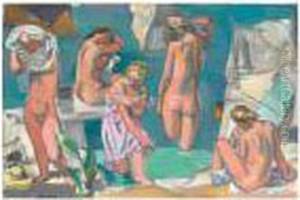Les Cinq Baigneuses - view 1