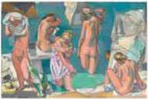 Les Cinq Baigneuses by Maurice Barraud