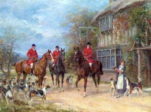 A Halt at the Inn by Heywood Hardy