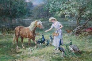 Feeding Time by Heywood Hardy