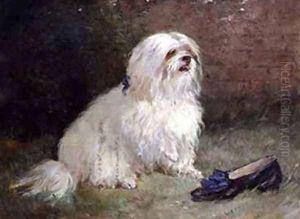 A Maltese Terrier by Heywood Hardy
