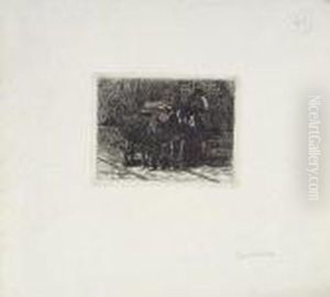 Carrozza Con Cavalli by Giovanni Bartolena