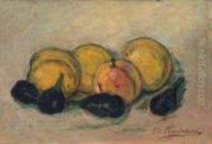 Natura Morta Con Frutta by Giovanni Bartolena