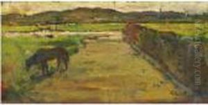 Cavallo Al Pascolo by Giovanni Bartolena