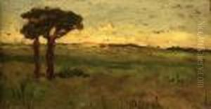 Tramonto In Campagna by Giovanni Bartolena