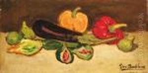 Natura Morta Con Melanzane, Peperoni E Fichi Natura Morta Con Melanzane, Peperoni E Fichi