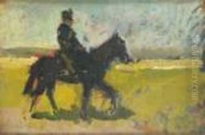 Soldato A Cavallo by Giovanni Bartolena