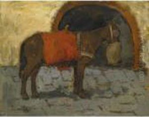 Cavallo Con La Gualdrappa by Giovanni Bartolena