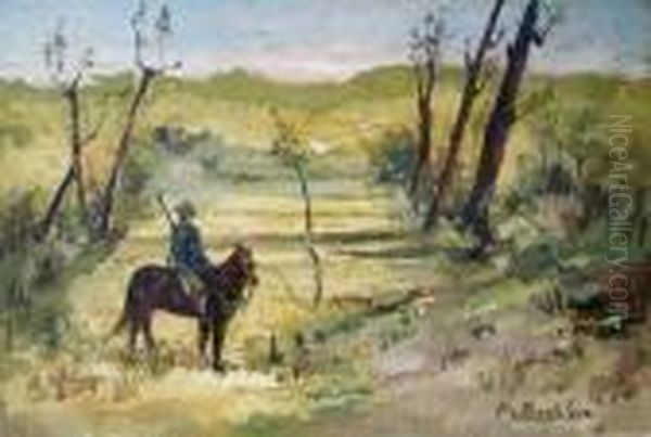 Cacciatore A Cavallo Nella Campagna Livornese - view 1