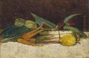Natura Morta Con Asparagi E Carote