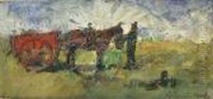 Al Lavoro Nei Campi by Giovanni Bartolena
