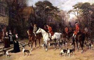 The Meet at the Manor House by Heywood Hardy