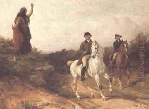 Meg Merrilies from Keats poem Old Meg she was a Gypsy by Heywood Hardy