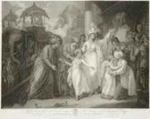 The Departure Of The Sons Of Tippoo From The Zenana by Francesco Bartolozzi