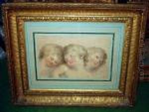 Study Of Three Putti by Francesco Bartolozzi