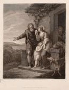 Departure Of Hagar by Francesco Bartolozzi