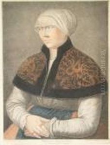 Portrait Of Holbein's Wife by Francesco Bartolozzi