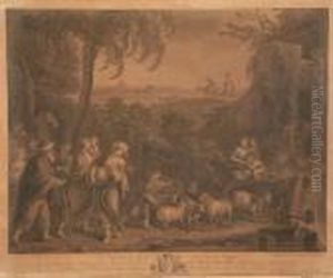 Incisione Da Zuccarelli by Francesco Bartolozzi
