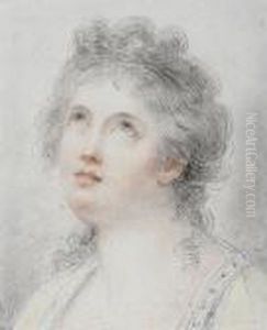 Brustbildnis Einer Jungen Frau, Den Blick Nach Oben Gewandt by Francesco Bartolozzi