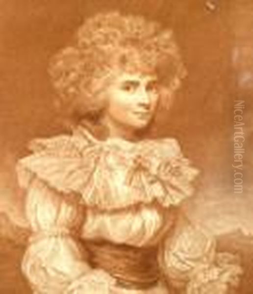 Ra,-- 'elizabeth Foster, Duchess
Of Devonshire', Stipple Engraving In Red, After Sir Joshua Reynolds,
37x26cm, In A Carved Wooden Frame; Together With Nine Further 19/20th
Century Engravings And Watercolours By And After Various Hands - view 1