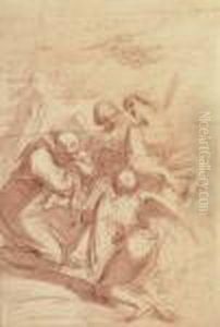 The Vision Of Saint Francis, After Guercino by Francesco Bartolozzi