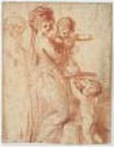The Holy Family With The Infant St. John by Francesco Bartolozzi
